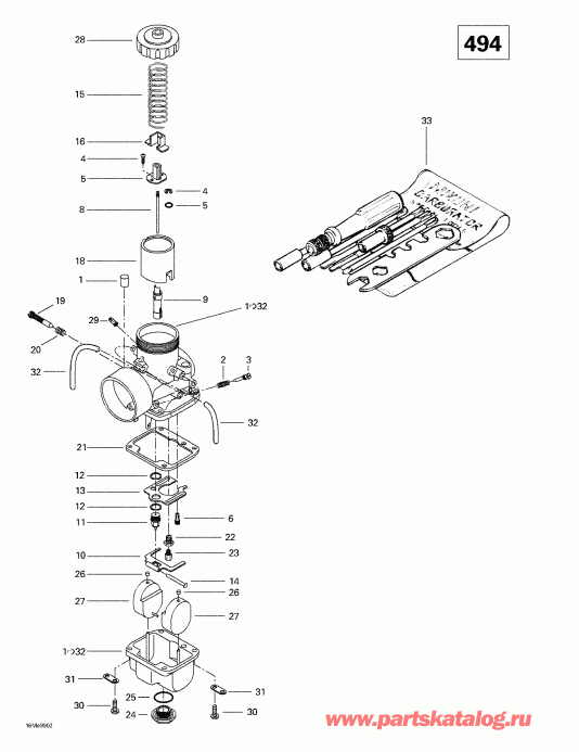 �������� BRP SkiDoo Formula Z 500/583/670, 1999 ������ - Carburetors (494)