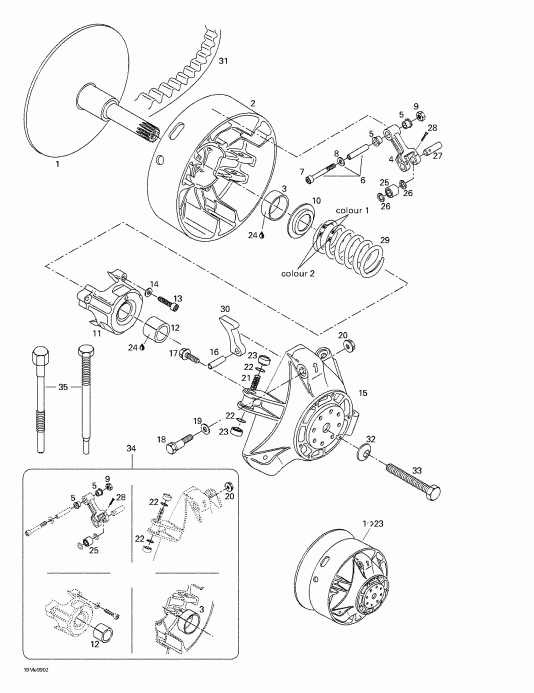  Skidoo Formula Z 500/583/670, 1999  - Drive Pulley