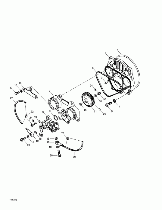 snowmobile  Grand Touring 500/583, 1999 - Oil Injection System