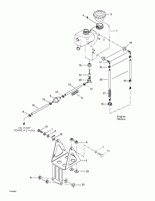    Grand Touring 500/583, 1999 - Oil Tank And Support