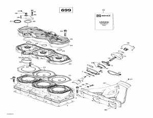 01- ,   (699) (01- Cylinder, Exhaust Manifold (699))