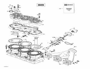 01- ,   (809) (01- Cylinder, Exhaust Manifold (809))