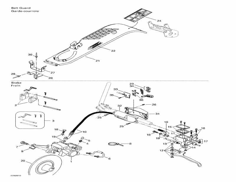  BRP Grand Touring 700, 1999  - Hydraulic Brake And Belt Guard