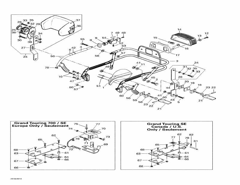  Skidoo Grand Touring SE, 1999  - Luggage Rack, Hitch