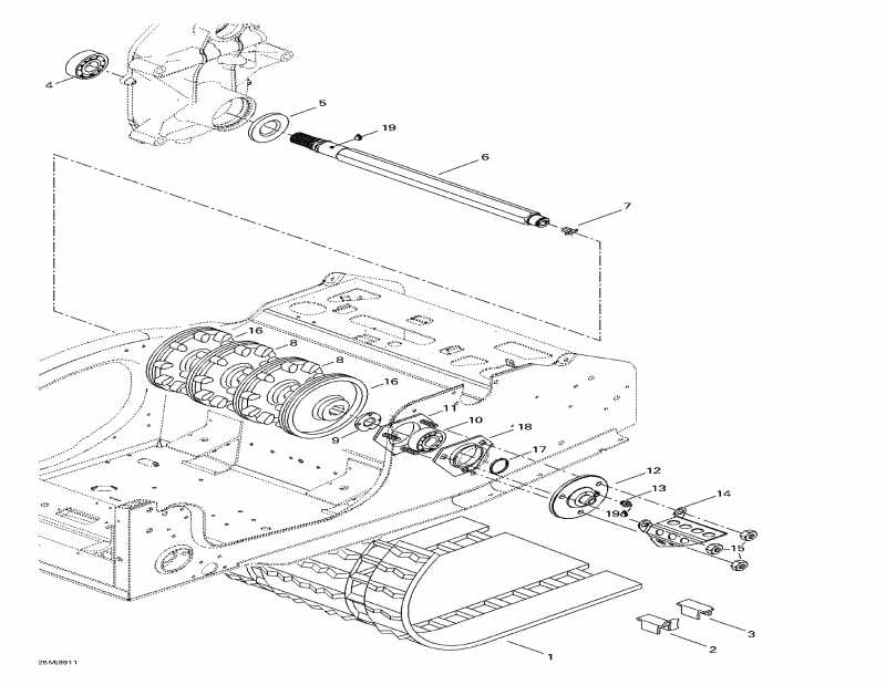 Skidoo Mach 1, 1999  - Drive Axle  Track