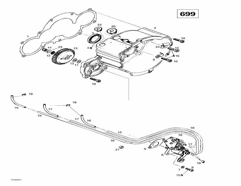 ski-doo Mach 1 R, 1999 - Ignition Housing Oil Pump (699)