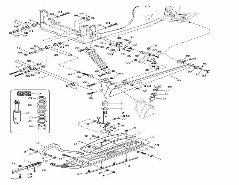   Mach 1 R, 1999  - Front Suspension And Ski