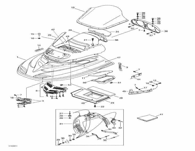  Skidoo  Mach 1 R, 1999 - Cab, Console