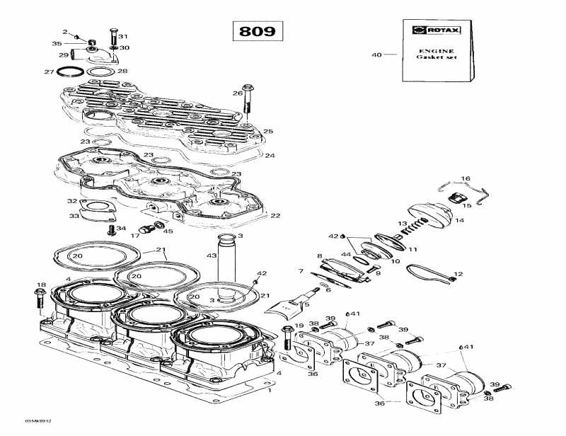  BRP  Mach Z, 1999 - Cylinder, Exhaust Manifold (809)