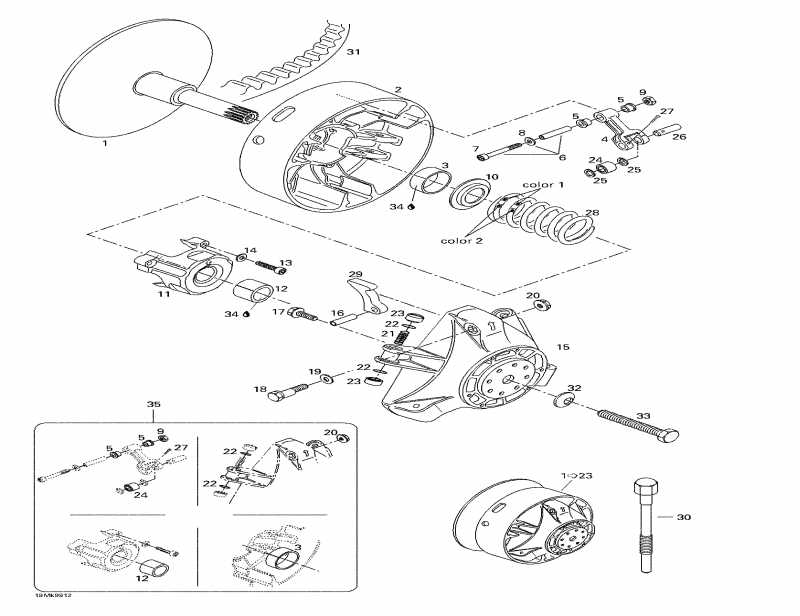 snowmobile Skidoo Mach Z, 1999 - Drive Pulley