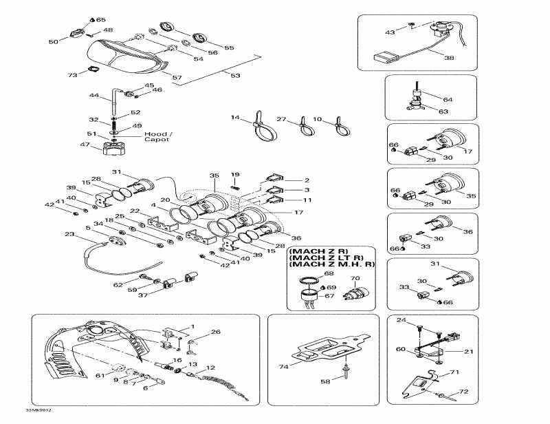  Ski-doo Mach Z, 1999  -  System