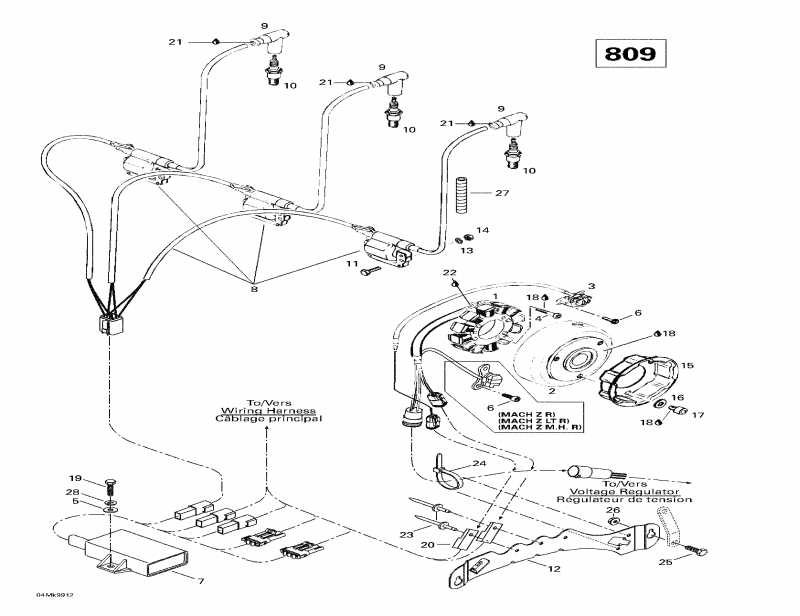  Skidoo Mach Z LT, 1999 - Magneto 12v 290w (809)