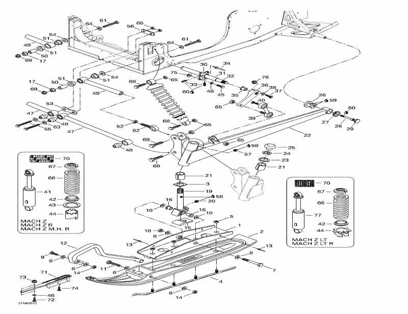   Mach Z LT, 1999  - Front Suspension And Ski