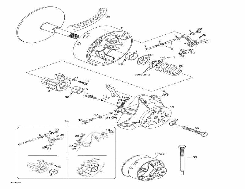 snowmobile ski-doo MX Z 440, 1999 - Drive Pulley