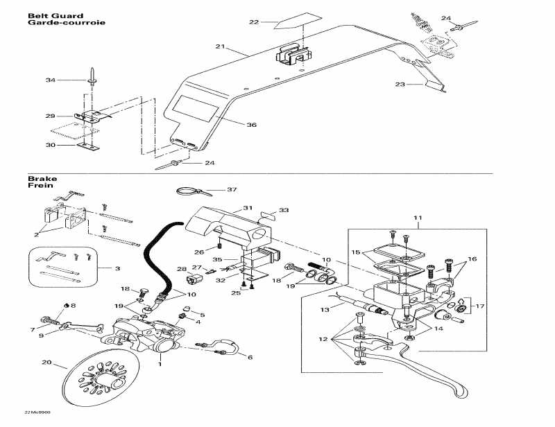  Skidoo  MX Z 440, 1999 - Hydraulic   Belt Guard