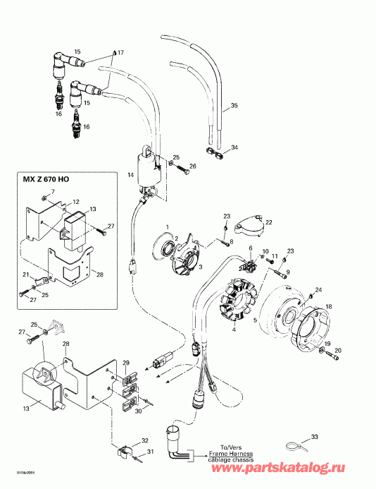  ski-doo MX Z 500/670 HO, 1999  -  12v 220w