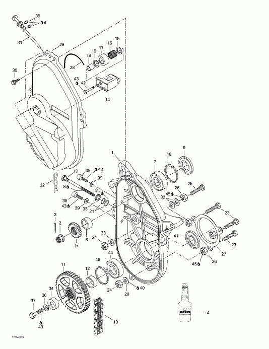  MX Z 500/670 HO, 1999 - Chaincase