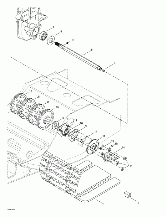  Skidoo - Drive Axle And Track