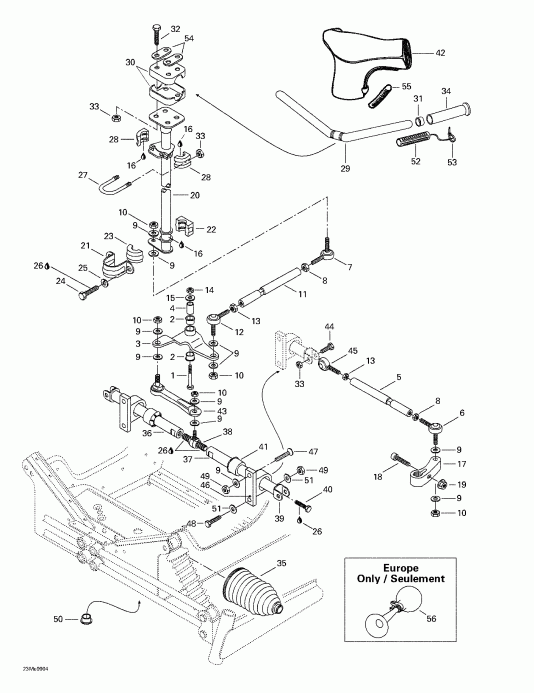  Skidoo MX Z 500/670 HO, 1999  - Steering System