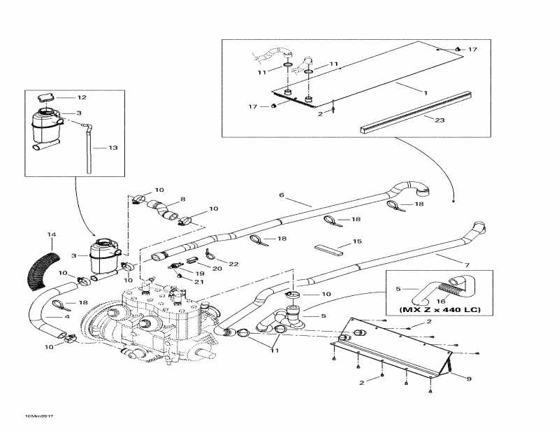  BRP SkiDoo MX Z 600, 1999 - Cooling System