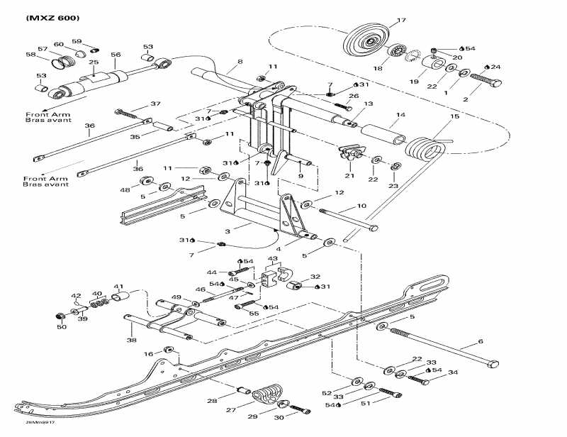  MX Z 600, 1999 - Rear Arm, Rear Suspension (mx Z 600)