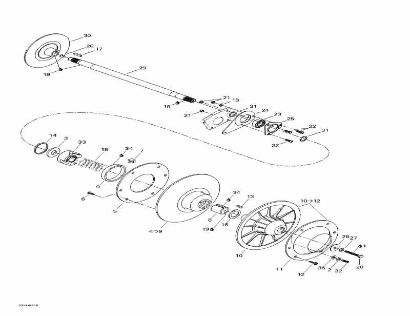 snowmobile - Driven Pulley