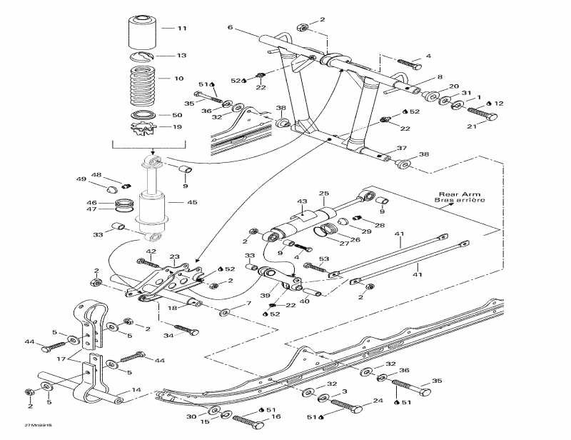  Skidoo  MX Z 700, 1999 - Front Arm, Rear Suspension
