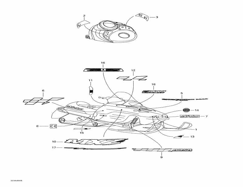 Skidoo MX Z 700, 1999 - Decals