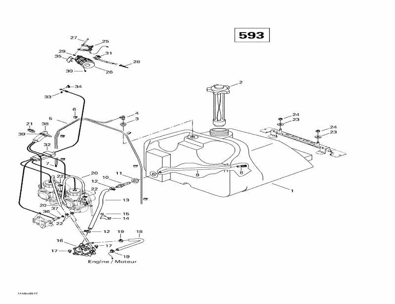 ski-doo MX Z X 400 LC, 1999  - Fuel System (593)
