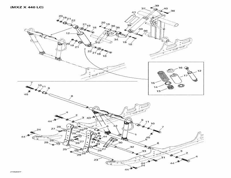  Skidoo MX Z X 400 LC, 1999  - Front Arm, Rear Suspension (mx Z X 440 Lc)