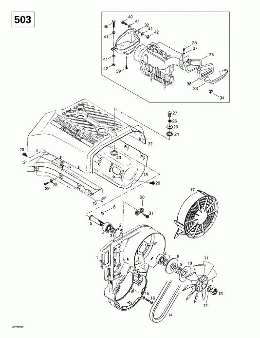  SkiDoo - Cooling System And Fan (503)