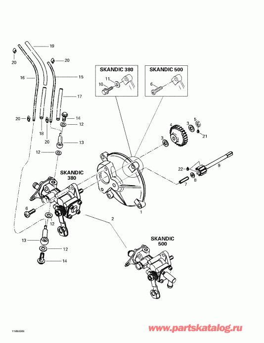 Ski-doo  Skandic 380/500, 1999 - Oil Injection System