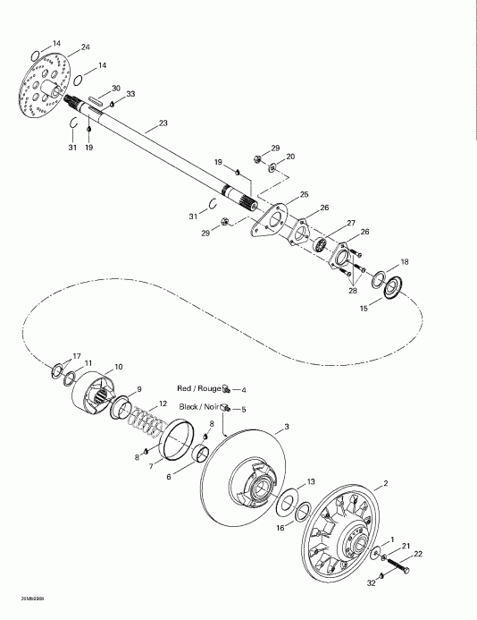  BRP SkiDoo  Skandic 380/500, 1999 - Driven Pulley