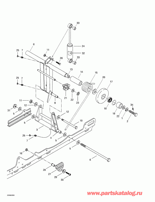   Skandic 380/500, 1999  - Rear Arm, Rear Suspension