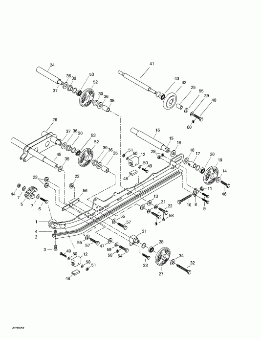 snowmobile Ski Doo Skandic 380/500, 1999 - Rear Suspension