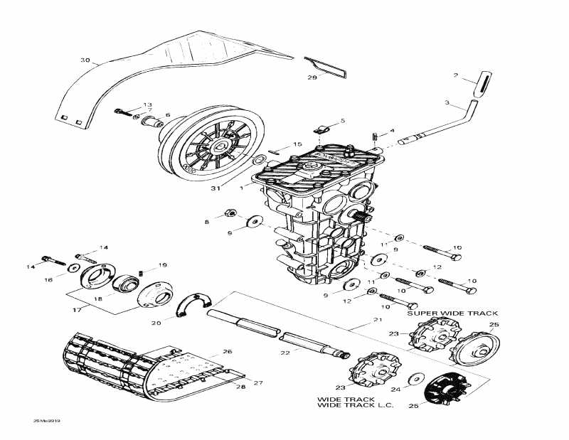   Skandic Super Wide Track, 1999  - Drive Axle, Track  Belt Guard