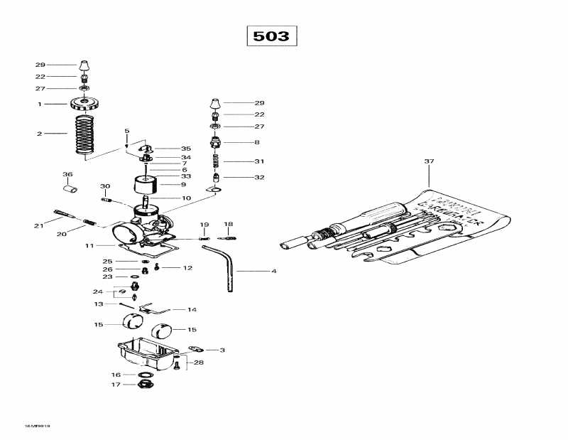 snowmobile  Skandic Wide Track, 1999 - Carburetors (503)