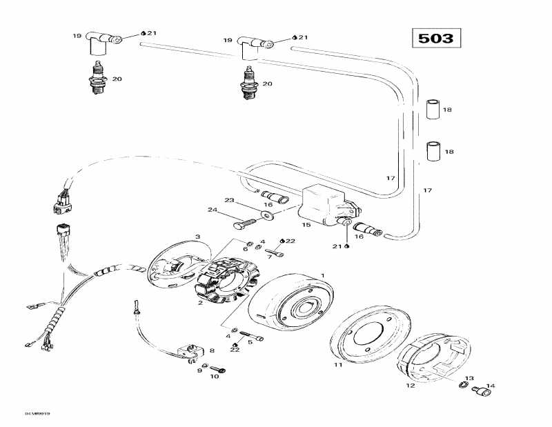 snowmobile ski-doo  Skandic Wide Track, 1999 - Magneto (503)