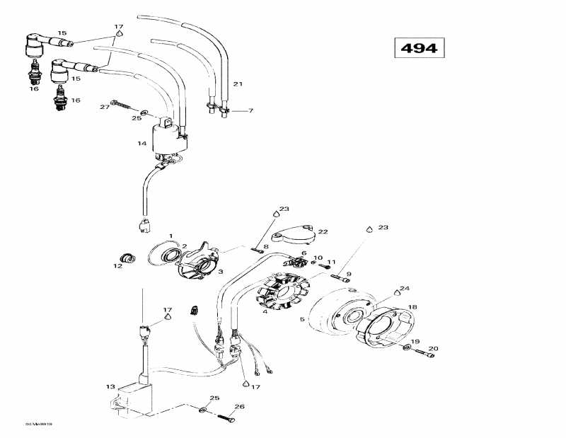 �������� Ski Doo ����������� Skandic Wide Track, 1999 - Magneto 12v 220w (494)