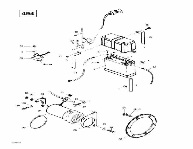  SKIDOO Skandic Wide Track, 1999 - Electrical System (494)