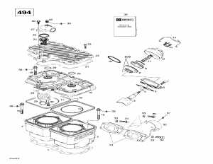 01- ,   (494) (01- Cylinder, Exhaust Manifold (494))