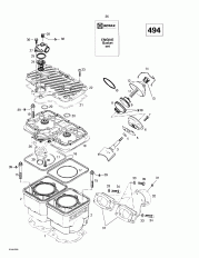 01- ,   (494) (01- Cylinder, Exhaust Manifold (494))