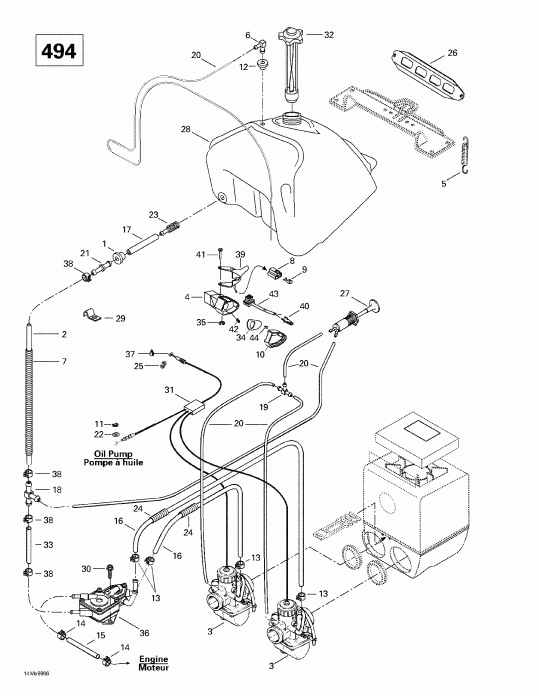 snowmobile Ski Doo - Fuel System (494)