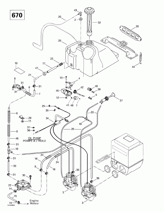�������� Skidoo Summit 500/X 670, 1999 - Fuel System (670)