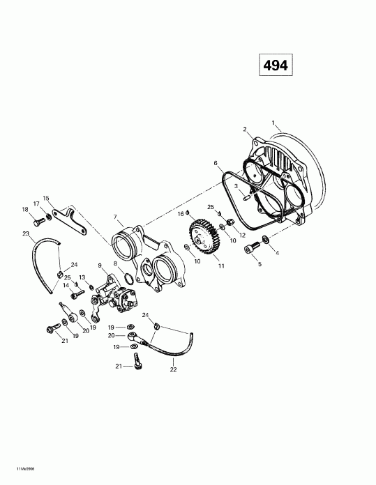  BRP  Summit 500/X 670, 1999 - Oil Injection System (494)