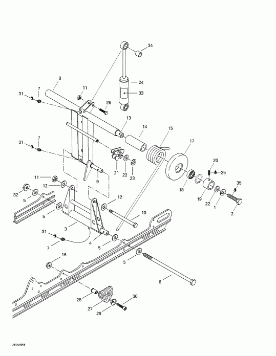 snowmobile Skidoo ������ Summit 500/X 670, 1999 - Rear �����, ������ ��������