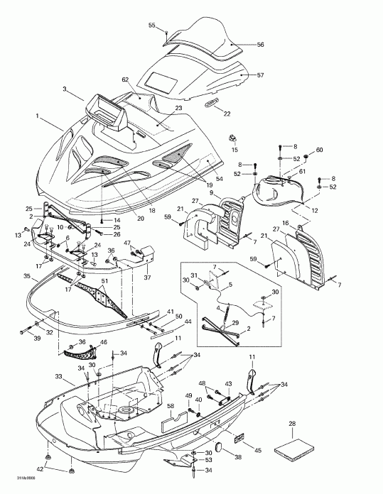 �������� Skidoo ����������� Summit 500/X 670, 1999 - Cab, Console