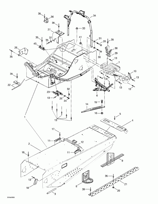  Skidoo  Summit 500/X 670, 1999 - Frame And Accessories