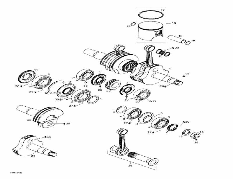  SKIDOO Summit 600, 1999 - Crankshaft And Pistons