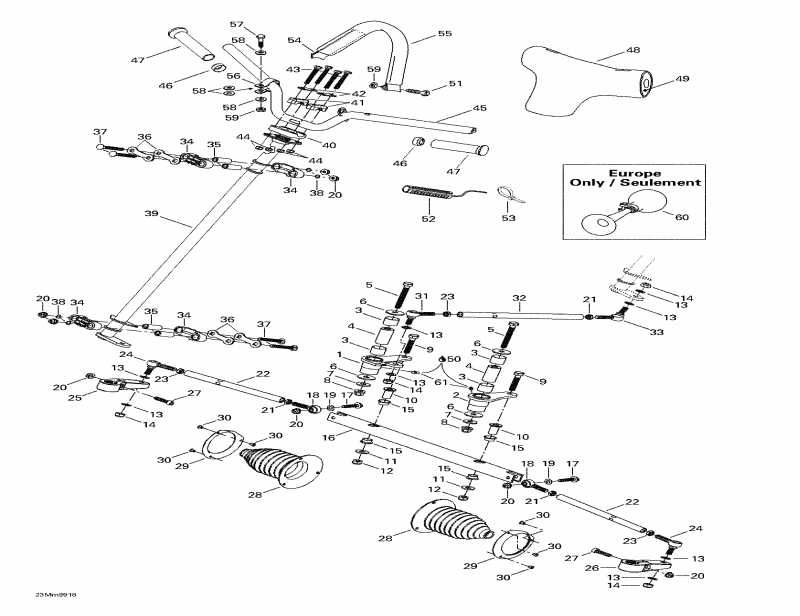  Ski Doo Summit 600, 1999  - Steering System